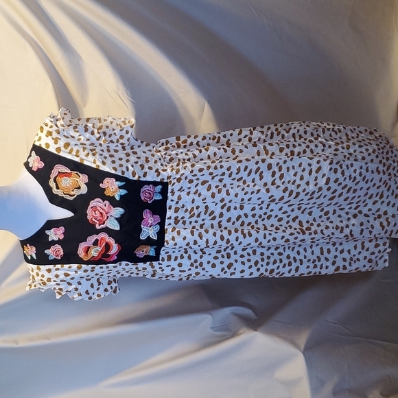 Kirundo Summer Leopard Mini Dress SZ LG - Picture 2 of 11